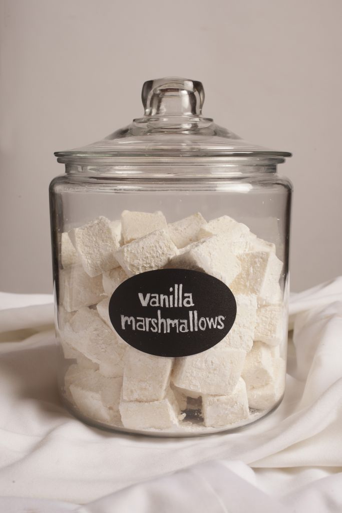 Vanilla Marshmallows in an Apothecary Jar at Nichole's Fine Pastry