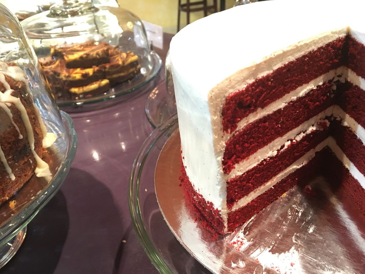 Red Velvet Cake with Vanilla Buttercream at Nichole's Fine Pastry, Fargo, ND