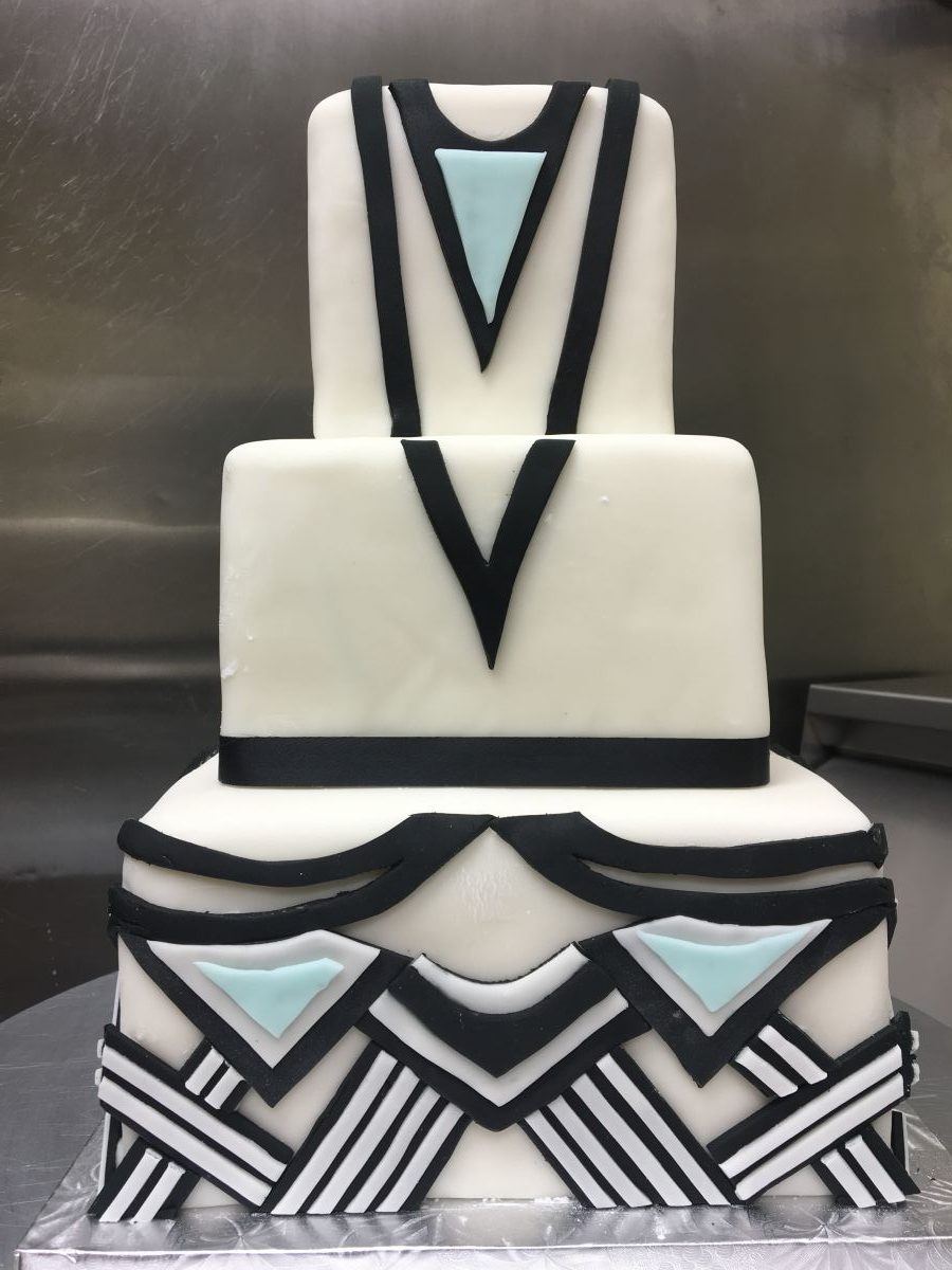 Art Deco Inspired Wedding Cake at Nichole's Fine Pastry, Fargo, ND