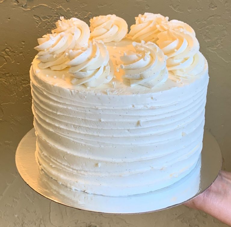 Vanilla Bean White Cake - Nichole's Fine Pastry